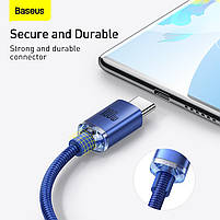 Кабель Baseus Crystal Shine Series Type-C 100W (1.2m) Blue, фото 8