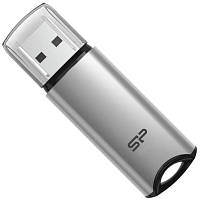 USB флеш наель Silicon Power 64 GB Silicon M02 Aluminum Silver USB 3.2 SP064GBUF3M02V1S l