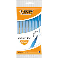 Ручка масляна Bic Round Stic, синя, 8шт в блістері bc928497 l