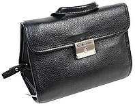 Невелика чоловіча шкіряна барсетка сумка Giorgio Ferretti чорна Adore