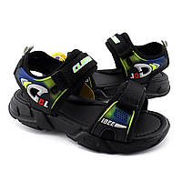 AC328 Детские сандалии для мальчика чорные Clibee black-grey