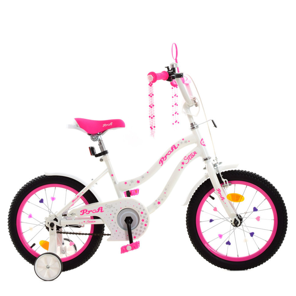 Велосипед детский PROF1 Y1694 16 дюймов, малиновый Adore Велосипед дитячий PROF1 Y1694 16 дюймів, малиновий - фото 3 - id-p2205193306