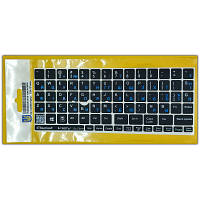 Наклейка на клавиатуру BestKey непрозрачная чорная, 76, синий BKU13BLU/013 l