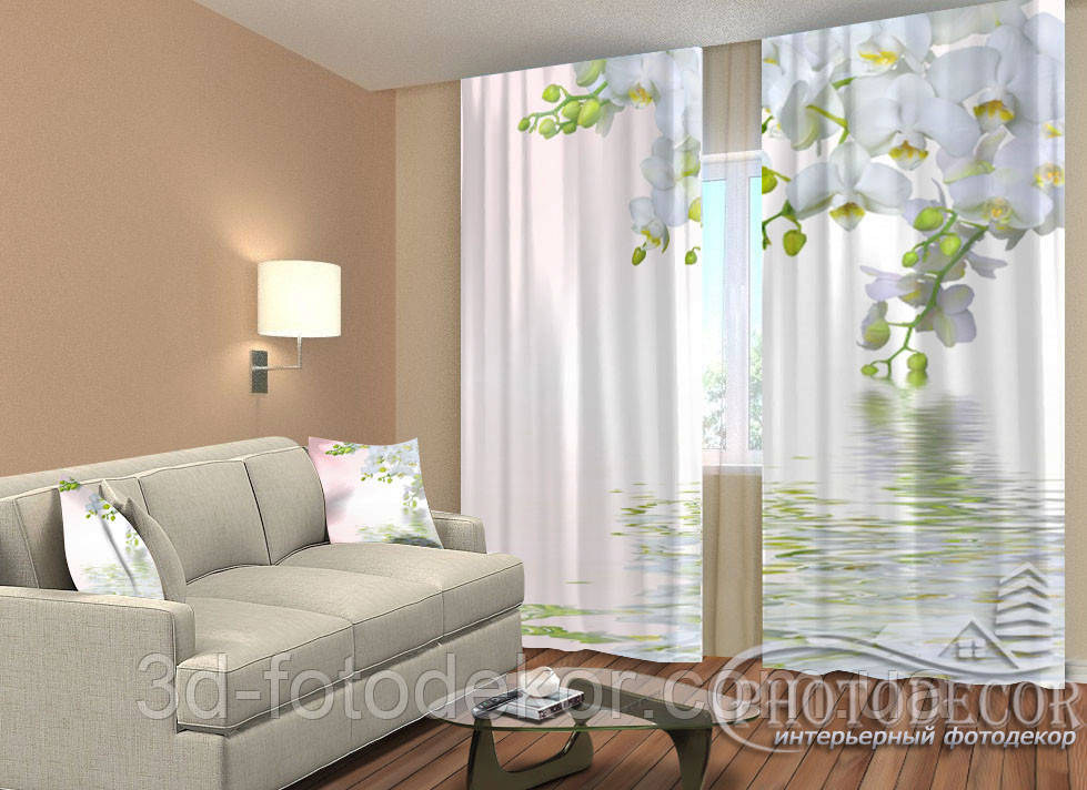 3D Фото Штори "Ніжність 4" 2,5м*2,6м (2 полотна по 1,30м), тасьма