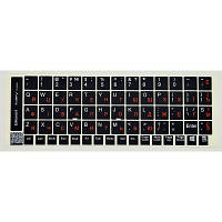 Наклейка на клавиатуру BestKey непрозрачная чорная, 68, оранжевый BK13ORA/024 l