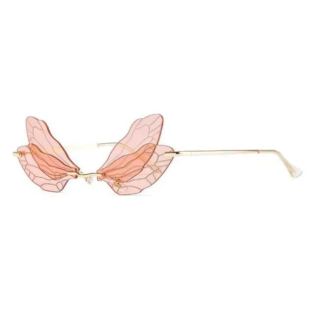 Рожеві окуляри Метелики, захист від ультрафіолетових променів UV400. Оригінальні окуляри для креативних людей.