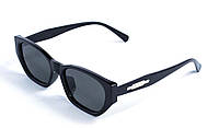 Чорні сонцезахисні окуляри жіночі без бренду з пластиковою оправою та чорними лінзами Adore