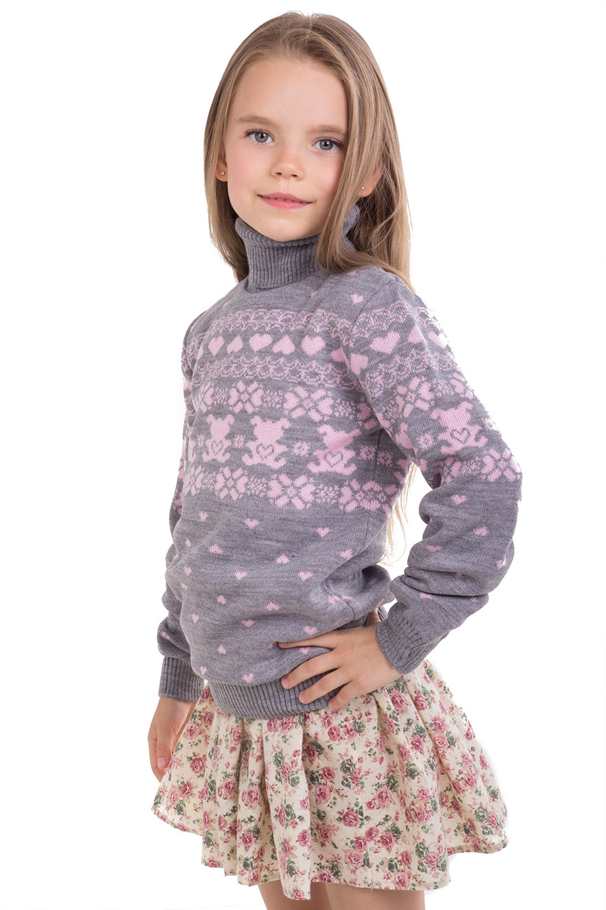 Дитячий теплий светрик на дівчинку, фото 1