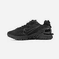 Летние кроссовки Nike React Vision Black Текстиль черные