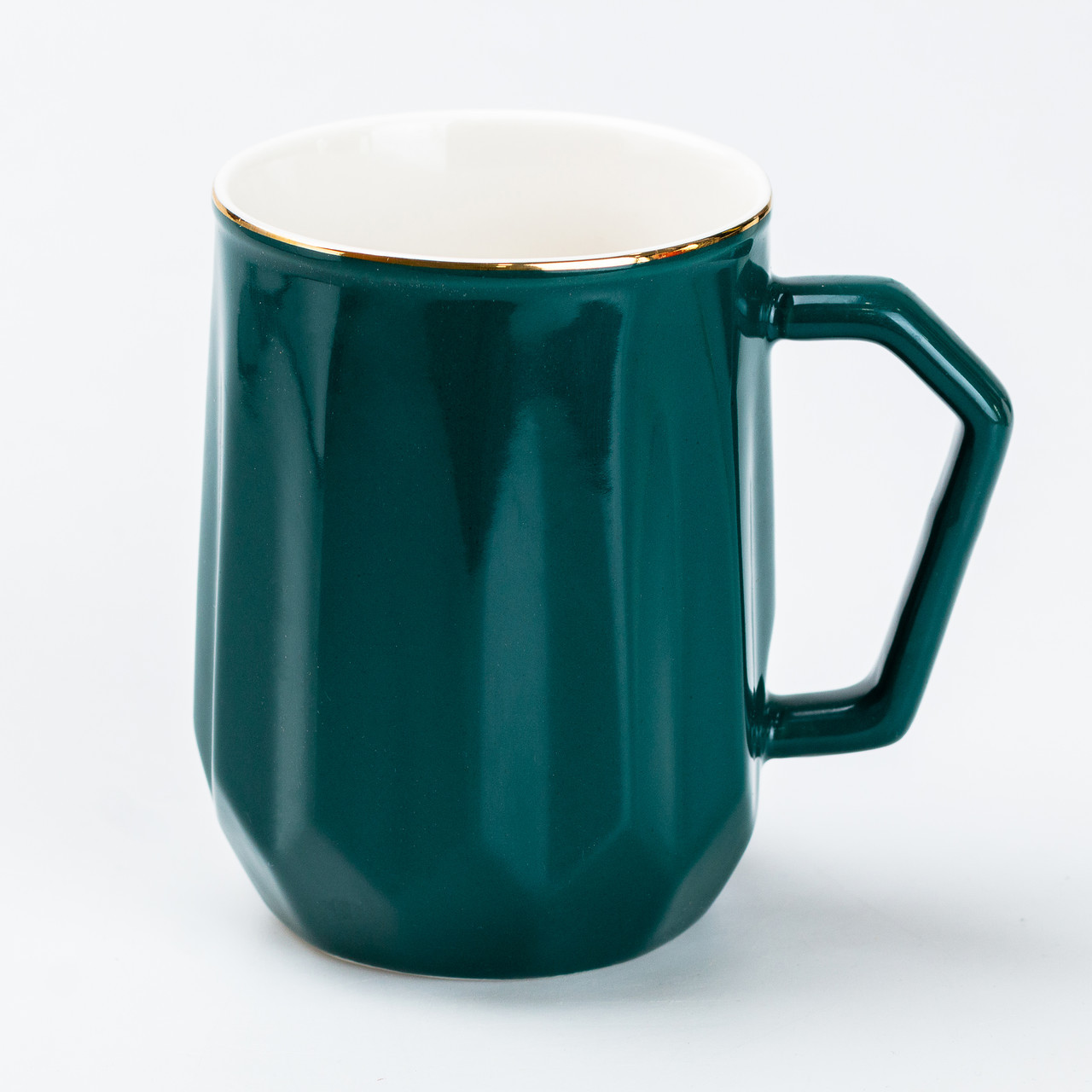 Чашка керамічна для чаю та кави 400 мл кружка універсальна Зелена