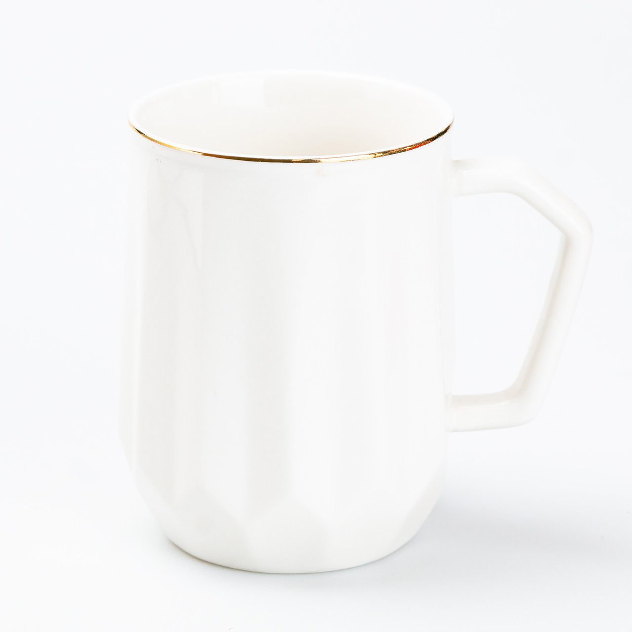 Чашка керамічна для чаю та кави 400 мл кружка універсальна Біла