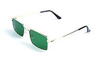 Солнцезащитные очки унисекс оправа золотая линза зеленого цвета Adore Сонцезахисні окуляри унісекс оправа