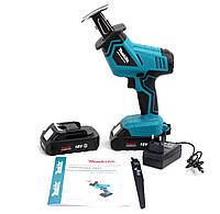 Сабельная профессиональная пила Makita JR-180 (18 V, 4.0 Ah, 3000 об/мин), Аккумуляторная портативная ножовка