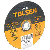 Круг відрізний Tolsen відрізний по металу/нержавійці 180х1.6*22.2мм 76105 l