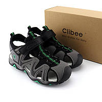 Дитячі сандалії для хлопчика сірі Clibee grey-green розмір 37 - устілка 23 см