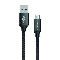 Дата кабель USB 2.0 AM to Micro 5P 1.0m black ColorWay CW-CBUM002-BK l