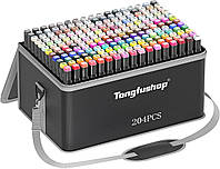 Набір скетч-маркерів 204 шт. для малювання двосторонніх Touch SND