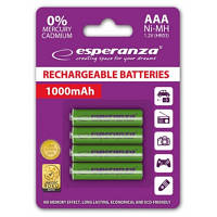 Аккумулятор Esperanza AAA 1000mAh Ni-MH * 4 green EZA102G i