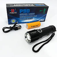Ліхтарик ручний тактичний Bailong BL-X31-P90, водонепроникний ліхтар, кишеньковий міні-ліхтар SND