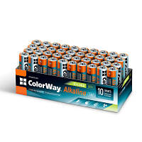 Батарейка ColorWay AAA LR6 Alkaline Power (лужні) * 40 кольорові коробки (CW-BALR03-40CB) p