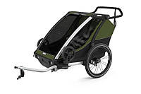 Thule Chariot Cab 2 детский велоприцеп двухместный Cypress Green-Black (7657826)