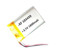 Акумулятор літій-полімерний 1800mAh 3.7V 103450 SND