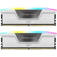 Модуль памяти для компьютера DDR5 64GB 2x32GB 6000 MHz XMP 3.0 Vengeance RGB White Corsair CMH64GX5M2B6000C40W