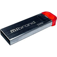 USB флеш наель Mibrand 16GB Falcon Silver-Red USB 2.0 MI2.0/FA16U7R i