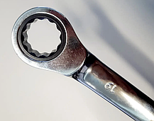 Набір ключів 8-19мм 8шт рожково-накидні комбіновані з тріскачкою NGW8ST, фото 5