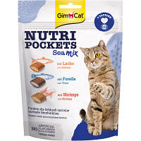 Лакомство для котов GimCat Nutri Pockets Морской микс 150 г 4002064419176 i