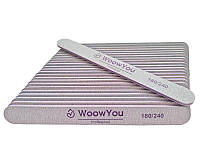 Woow You Professional одноразовые пилочки для ногтей зернистостью 180/240 прямые 25 шт. (7651402)