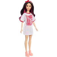 Лялька Barbie Fashionistas в блискучій сукні-футболці HRH12 i