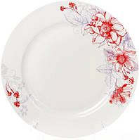 Набор 6 фарфоровых обеденных тарелок "Цветы" Набор 6 фарфоровых обеденных тарелок Ø27см SND