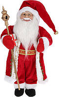 Фигура "Санта с Посохом" 45см (мягкая игрушка), красный бархат SND