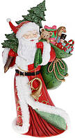 Декоративная статуэтка "Санта с мешком Подарков" 52.5см, полистоун, красный SND