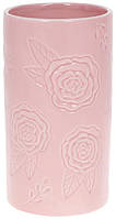 Ваза "Розовая Роза" 12.1х12х21.9см керамическая розовая SND