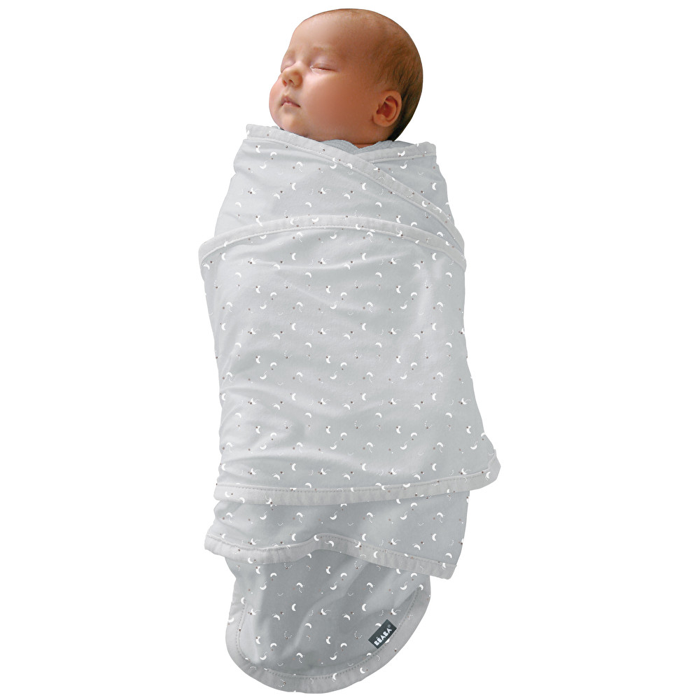Пеленка Beaba Miracle Місяць і зорі сірий, арт. 043079, фото 1