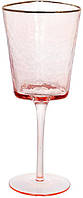 Набор 4 фужеры Diva Pink бокалы для вина 400мл, розовый с золотым кантом SND
