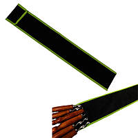 Сумка черная водостойкая чехол для 6-8 шампуров с деревянными ручками 76x15 см