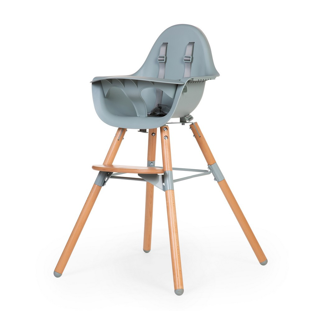 Стілець для годування Childhome Evolu 2 з бампером natural/mint, арт. CHEVOCHMI