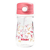 Дитячий поїльник із трубочкою Sippy 350 мл Beaba — рожевий, арт. 913452, фото 6