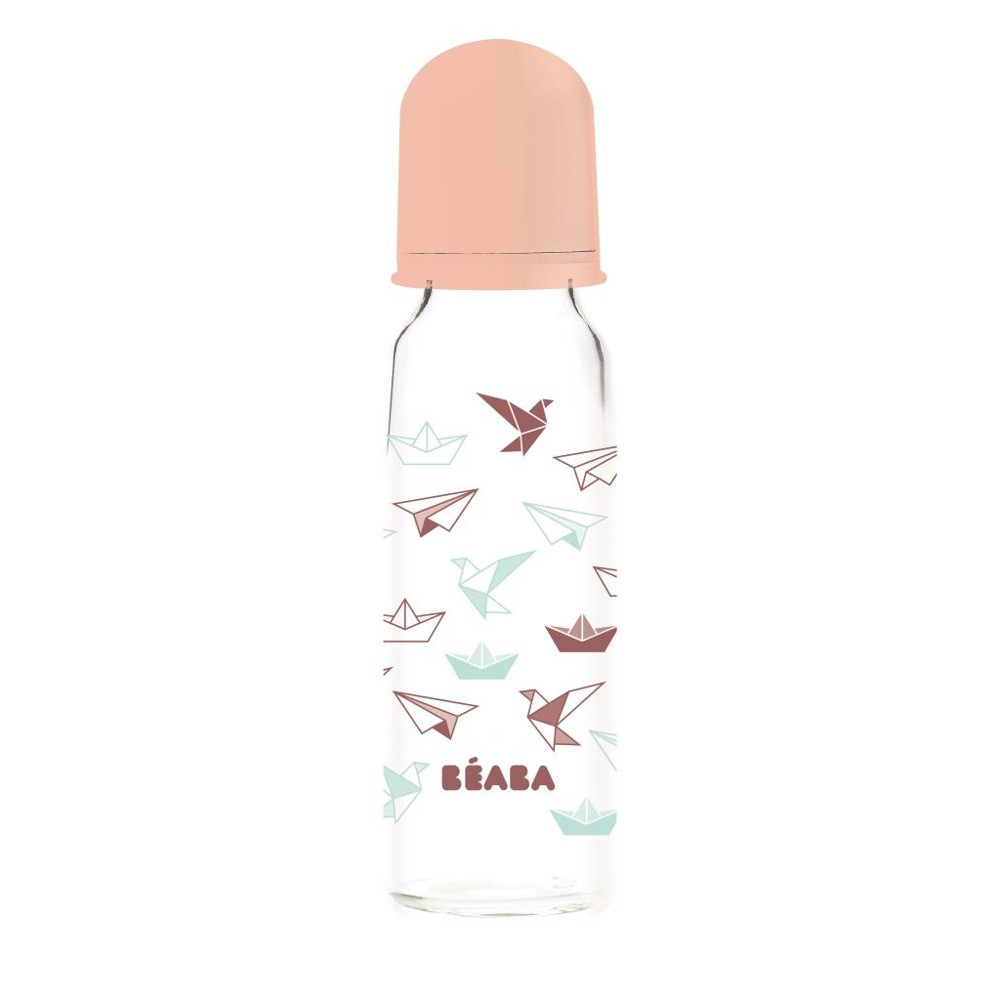Пляшка скляна Beaba Origami 250 ml nude, арт. 9116111, фото 1