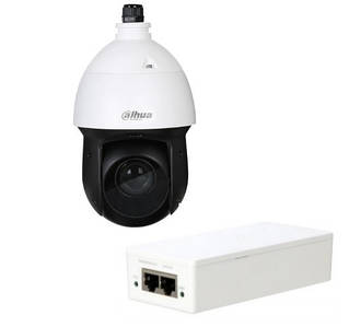 Комплект роботизованої камери Dahua DH-SD49225XA-HNR та РОЕ інжектора DH-TAM1GT1GT-30