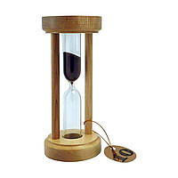 Годинник пісочний в дерев'яному корпусі на 10 хвилин (колір натуральний/пісок коричневий)
