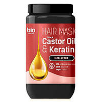 Bio Naturell маска для волос с касторовым маслом и кератином 946 мл (7731744)