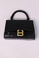 Женская сумка Balenciaga Hourglass Small Black, женская сумка, брендовая сумка Баленсиага, черного цвета