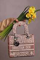 Женская сумка Cristian Dior Lady d-lite pink, женская сумка, брендовая сумка, Кристиан Диор леди, кросс боди