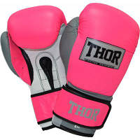 Боксерские перчатки Thor Typhoon 16oz Pink/White/Grey 8027/02LeathPink/Grey/W 16 oz. l