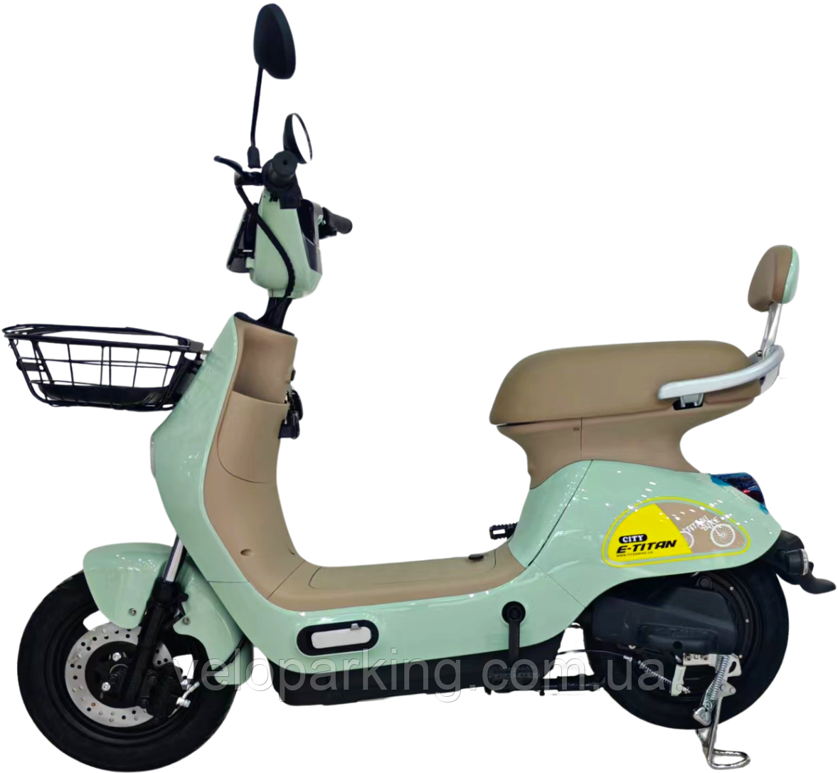 Електроскутер 14" City 1000W, 48V/20A велоскутер акумуляторний, світло LED, диск гальм E-Titan