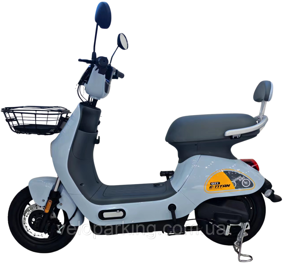 Электроскутер 14" City 1000W, 48V/20A велоскутер акумуляторный, свет LED, диск тормоз E-Titan